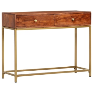 Masă consolă, 100x35x76 cm, lemn masiv de acacia - Img 9