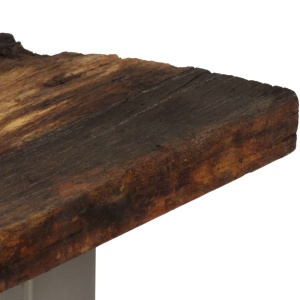 Masă consolă, 120 x 35 x 76 cm, lemn reciclat și oțel - Img 12