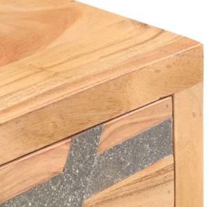 Masă consolă, 90 x 30 x 75 cm, lemn masiv de acacia - Img 5