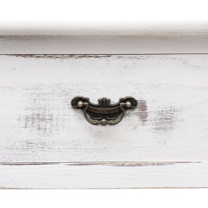 Masă consolă, alb antichizat, 110 x 45 x 76 cm, lemn - Img 7