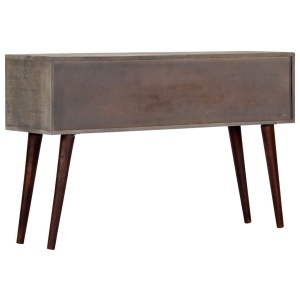 Masă consolă, gri, 120x35x75 cm, lemn masiv de mango nefinisat - Img 8