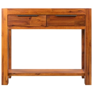 Masă consolă, lemn masiv de acacia, 86 x 30 x 75 cm - Img 2