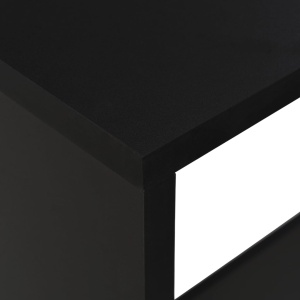 Masă de bar cu 2 blaturi, negru, 130x40x120 cm - Img 9