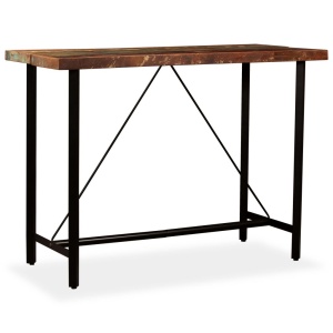 Masă de bar din lemn masiv reciclat, 150 x 70 x 107 cm - Img 10