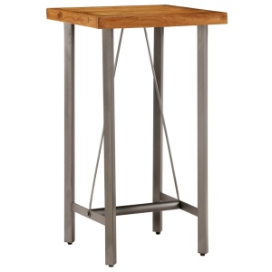 Masă de bar, lemn masiv de tec reciclat, 60 x 60 x 107 cm - Img 4