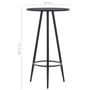 Masă de bar, negru, 60 x 107,5 cm, MDF - Img 4