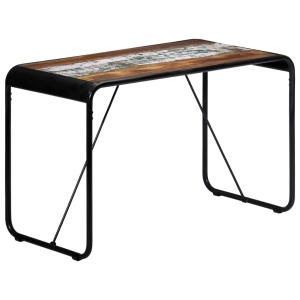 Masă de bucătărie, 118 x 60 x 76 cm, lemn masiv reciclat - Img 12