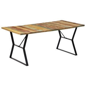 Masă de bucătărie, 180 x 90 x 76 cm, lemn masiv reciclat - Img 10