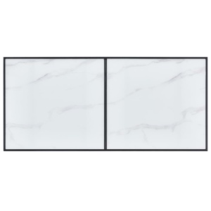 Masă de bucătărie, alb, 160 x 80 x 75 cm, sticlă securizată - Img 4
