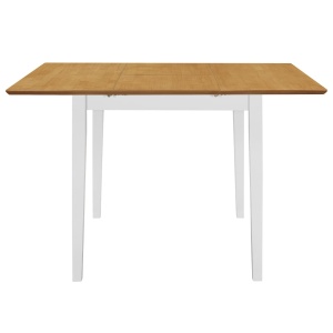 Masă de bucătărie extensibilă, alb, (80-120)x80x74 cm, MDF - Img 4