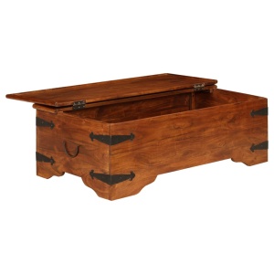 Masă de cafea 110x55x35 cm, lemn masiv acacia, finisaj sheesham - Img 8
