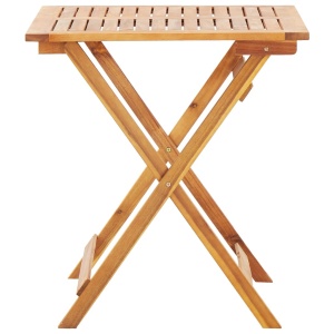 Masă de grădină pliabilă, 70 x 70 x 75 cm, lemn masiv de acacia - Img 2
