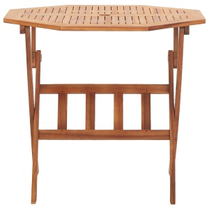 Masă de grădină pliabilă, 90 x 75 cm, lemn masiv de acacia - Img 2