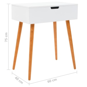 Masă de toaletă cu oglindă, MDF, 60 x 40 x 75 cm - Img 10