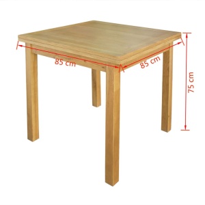 Masă extensibilă de stejar 170 x 85 x 75 cm - Img 6