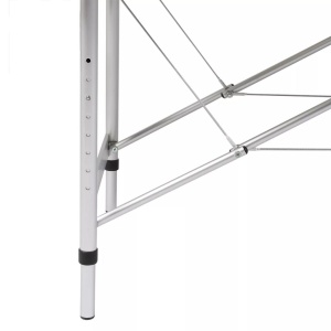 Masă masaj pliabilă, 2 zone, roșu, cadru aluminiu - Img 5