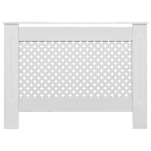 Mască pentru calorifer, MDF, 112x19x81,5 cm, alb - Img 3