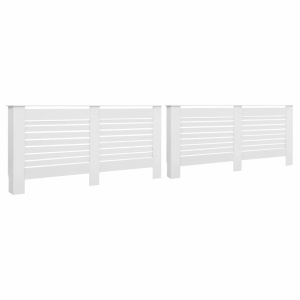 Măști de calorifer, 2 buc., alb, 172 x 19 x 81,5 cm, MDF - Img 2