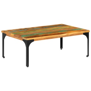 Măsuță de cafea, 100 x 60 x 35 cm, lemn masiv reciclat - Img 10