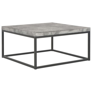 Măsuță de cafea, 75 x 75 x 38 cm, aspect de beton