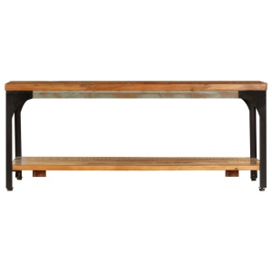 Măsuță de cafea cu raft, 100 x 60 x 35 cm, lemn masiv reciclat - Img 3