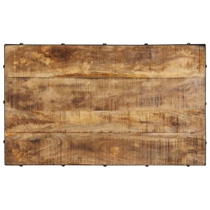 Măsuță de cafea cu roți, 100 x 60 x 26 cm, lemn masiv de mango - Img 4