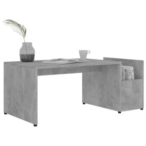 Măsuță de cafea, gri beton, 90 x 45 x 35 cm, PAL - Img 3