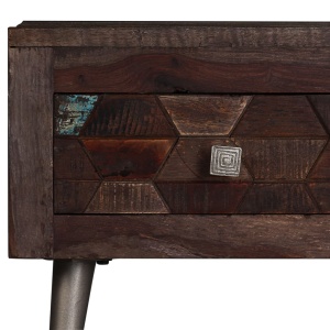 Măsuță de cafea, lemn masiv reciclat, 100 x 60 x 35 cm - Img 7
