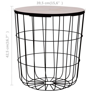 Măsuță de cafea, negru, Ø 39,5 cm - Img 6