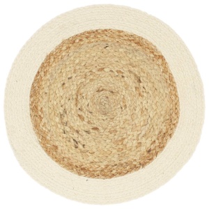 Naproane, 4 buc., natural, 38 cm, iută și bumbac, rotund - Img 3