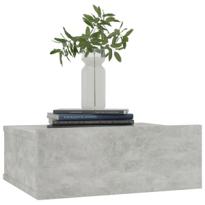 Noptiere suspendate, gri ciment, 40 x 30 x 15 cm, PAL - Img 3
