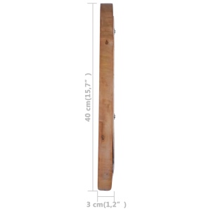 Oglindă de perete, 40 cm, tec, rotund - Img 5