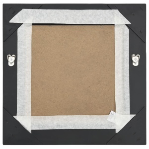 Oglindă de perete in stil baroc, negru, 40 x 40 cm - Img 4