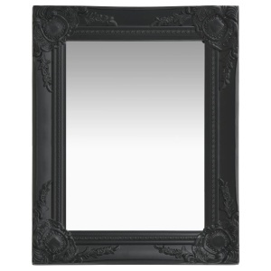 Oglindă de perete in stil baroc, negru, 50 x 40 cm - Img 2