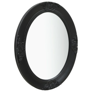 Oglindă de perete in stil baroc, negru, 50 x 60 cm - Img 2