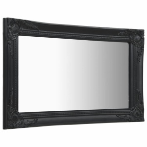 Oglindă de perete in stil baroc, negru, 60 x 40 cm - Img 2