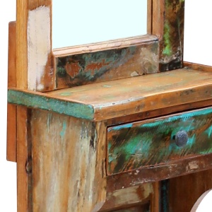 Oglindă pentru hol, lemn reciclat solid, 47 x 23 x 180 cm - Img 6