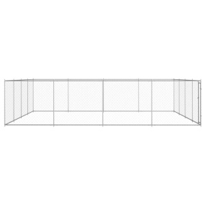 Padoc pentru câini de exterior, 760x760x195 cm, oțel galvanizat - Img 3