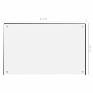 Panou antistropi bucătărie, alb, 80x50 cm, sticlă securizată - Img 9