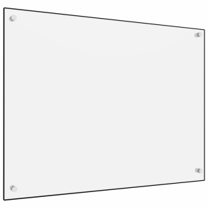 Panou antistropi bucătărie, alb, 80x60 cm, sticlă securizată - Img 2