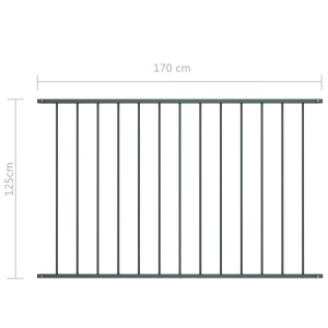 Panou de gard, antracit, 1,7x1,25 m, oțel vopsit electrostatic - Img 4