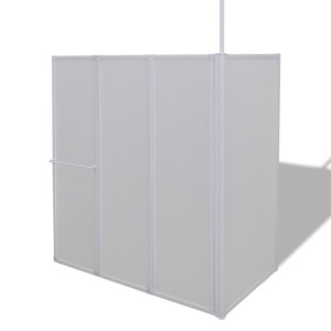 Panou separeu pentru baie 70 x 120 x 140 cm Formă L Pliabil in 4 - Img 2