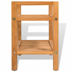 Pantofar cu 2 rafturi, 49,5 x 27 x 40 cm, lemn masiv de stejar - Img 3