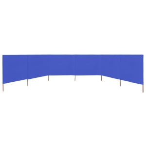 Paravan anti-vânt cu 6 panouri, azur, 800 x 120 cm, textil - Img 3
