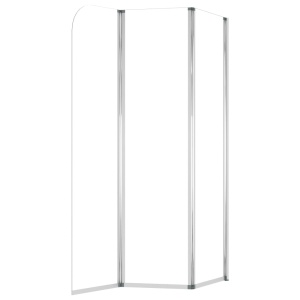 Paravane de baie 2 buc. 104x130cm sticlă securizată transparent - Img 11