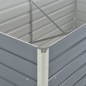 Pat inalt straturi, 160x80x77, oțel galvanizat, gri - Img 5