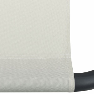 Pat șezlong de exterior, crem, material textil - Img 5