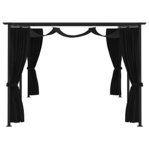 Pavilion cu draperii, antracit, 3 x 6 m, oțel - Img 3
