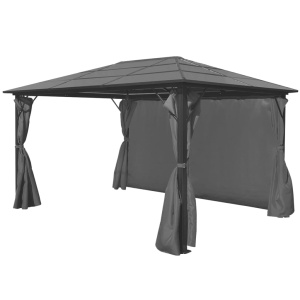 Pavilion cu perdea, antracit, 400 x 300 cm, aluminiu - Img 3
