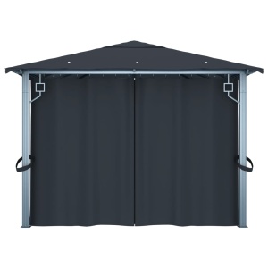 Pavilion cu perdele, antracit, 400 x 300 cm, aluminiu - Img 5